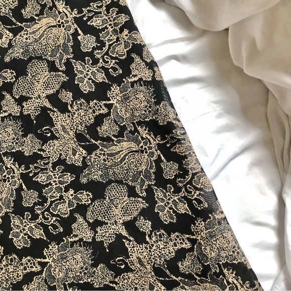 Whimsigoth 90s Midi Skirt with Lace Print - Frilly goth indie maxi aesthetic - Picture 4 of 4